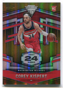 2021-22 Panini Chronicles Titanium Jersey Number 550 Corey Kispert Rookie 11/24