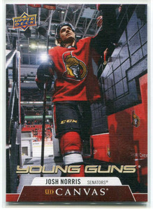 2020-21 Upper Deck Canvas c111 Josh Norris Rookie YG Young Guns