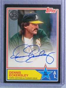 2018 Topps '83 Black Dennis Eckersley Autograph Auto #21/25 #83ADE