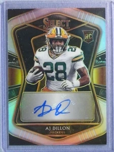 2020 Select Football Rookie Signatures Prizm A.J. Dillon Autograph Auto #87/99
