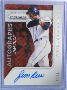 2015 Panini Prizm Baseball Prizms Red Jim Rice Autograph Auto #07/75 #25