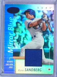 2002 Leaf Certified Mirror Blue Ryne Sandberg Jersey #47/75 #33