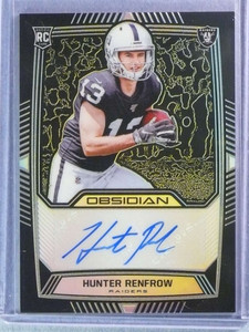 2019 Panini Obsidian Football Hunter Renfrow Rookie RC Autograph Auto #089/150