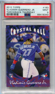 2019 Topps Throwback Thursday 183 Vladimir Guerrero 95 Crystal Ball Rookie PSA 9