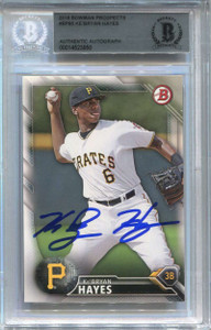 2016 Bowman Prospects bp85 Ke'Bryan Hayes Rookie Auto BAS Certified 00014523850