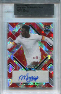 2022 Leaf Metal Pre-Production Proof Crystal Red Mbunya Alemanji Auto 1/1