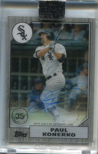 2022 Topps Clearly Authentic 87 Autographs Black 87tbapk Paul Konerko Auto 28/75