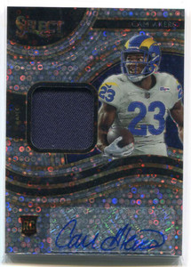 2020 Select Signature Memorabilia Prizm Disco Cam Akers Rookie Jersey Auto 6/25