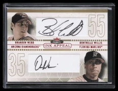 2003 Fleer Mystique Ink Appeal Gold Brandon Webb Dontrelle Willis Dual Auto 3/5
