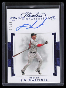 2020 Panini Flawless Signatures Sapphire 9 J. D. Martinez Auto 7/15