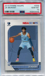 2019-20 Hoops 259 Ja Morant Rookie PSA 10 GEM MT