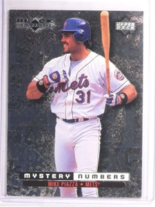 1999 UD Black Diamond Mystery Numbers Mike Piazza #D896/900 #M9 *67205