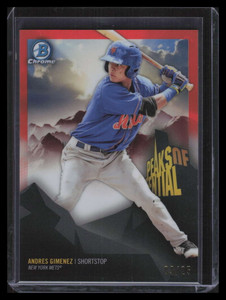 2018 Bowman Chrome Peaks Potential Orange Refractor Andres Gimenez Rookie 9/25