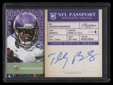 2014 Prestige NFL Passport Signatures 2 Teddy Bridgewater Rookie Auto