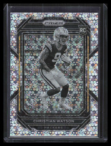 2022 Panini Prizm Variations No Huddle Black White 314 Christian Watson Rookie