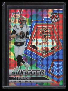 2022 Panini Mosaic Swagger Mosaic Blue Refractor 2 Joe Burrow 78/99