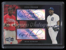 2006 Topps Co-Signers Autographs cs70 Ryan Howard Cecil Fielder Dual Auto /250