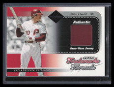 2003 Leaf Limited Team Trademarks Threads Prime 30 Mike Schmidt Patch 19/25