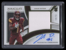 2022 Immaculate Premium Autographs 9 Jahan Dotson Rookie Patch Auto 25/99