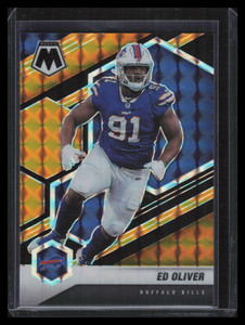 2021 Panini Mosaic Mosaic Choice Black Gold Refractor 31 Ed Oliver 4/8