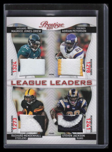 2011 Prestige League Leaders Mendenhall Jackson Jones-Drew Peterson Patch 16/50