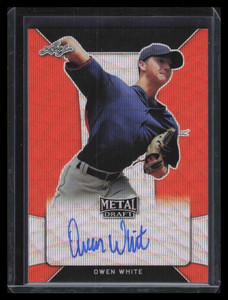 2018 Leaf Metal Draft Orange Wave baow1 Owen White Rookie Auto 1/3
