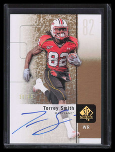 2011 SP Authentic Autographs Gold 91 Torrey Smith Rookie Auto 10/15