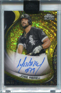 2022 Topps Chrome Black Autographs Gold Diamond Refractor Jose Abreu Auto 4/50