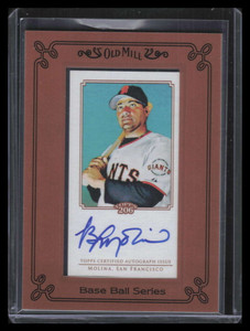2010 Topps 206 Mini Framed Autographs Old Mill BM Bengie Molina Auto