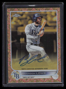 2022 Topps Gilded Chrome Gold Etch Rose Refractor GEABL Brandon Lowe Auto 16/25