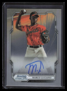 2019 Bowman Sterling Prospect Autographs BSPAMLU Marco Luciano Rookie Auto