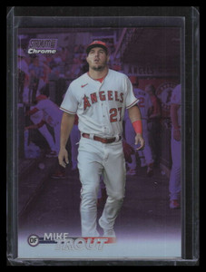 2023 Stadium Club Chrome Inserts Purple Refractor 179 Mike Trout 34/75