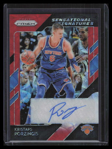2018-19 Panini Prizm Sensational Signatures Choice 45 Kristaps Porzingis Auto