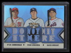 2012 Topps Triple Threads Combos rc26 Zimmerman Longoria Wright Jersey 24/36