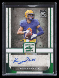 2022 Leaf Ultimate Draft Emerald Spectrum bakp2 Kenny Pickett Rookie Auto 24/35