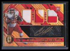 2020 Panini Gold Standard Autographs Edwards-Helaire RC Triple Patch Auto 21/49