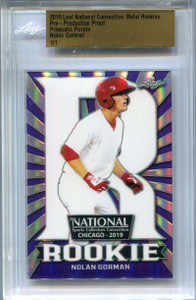 2019 Leaf National Convention Metal Pre-Production Proof Nolan Gorman Rookie 1/1