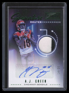2020 Panini Playbook Signature Routes Jerseys 4 A. J. Green Patch Auto 14/25