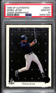 1998 SP Authentic Sheer Dominance sd41 Derek Jeter PSA 10 GEM MT
