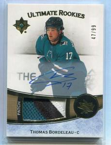 2022-23 Ultimate Patch Autographs 114 Thomas Bordeleau Rookie Patch Auto 47/99