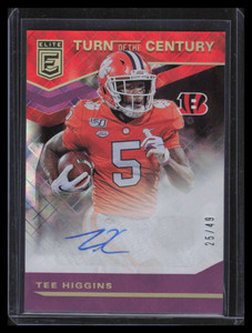 2020 Elite Turn of the Century Autographs Purple Tee Higgins Rookie Auto 25/49