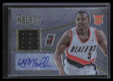 2013-14 Select Rookie Jersey Autographs 19 C. J. McCollum Rookie Jersey Auto