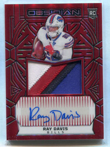 2024 Panini Obsidian Jumbo Autographs Red Ray Davis Rookie Patch Auto 50/75