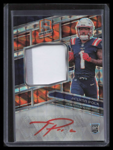 2024 Panini Spectra Neon Orange 218 Ja'Lynn Polk Rookie Patch Auto 9/15