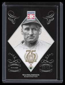 2014 Panini Hall of Fame 75th Anniversary Emerald 27 Walter Johnson Gem 3/10