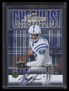 2000 Playoff Prestige Team Checklist cl75 Marvin Harrison Auto