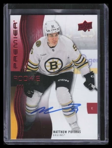 2023-24 Upper Deck Premier Autographs 107 Matthew Poitras Rookie Auto SP