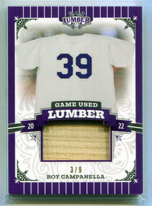 2022 Leaf Lumber Game Used Lumber Purple gul108 Roy Campanella Bat 3/9