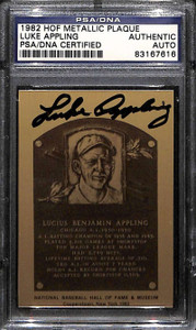 1982 Hall of Fame Plaque Metal Metallic HOF Luke Appling PSA/DNA Certified Auto