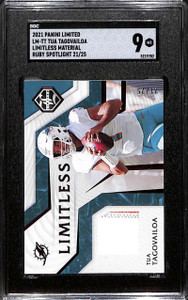 2021 Limited Limitless Materials Ruby Spotlight Tua Tagovailoa Patch 21/25 SGC 9